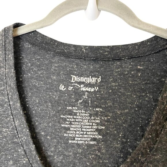 Disney Minnie Mouse "Ghouls‎ Night Out" Black Women's S Halloween V-Neck T-Shirt - Picture 3 of 4